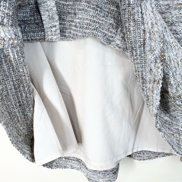 NWT Ann Taylor Neutral Tweed Flounce Skirt Wool Blend 14 - Picture 7 of 12